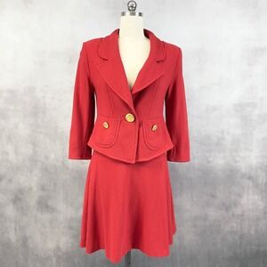 Vtg 90s Christian Lacroix Wool Skirt Suit Set Size 40 Designer Paris Luxury